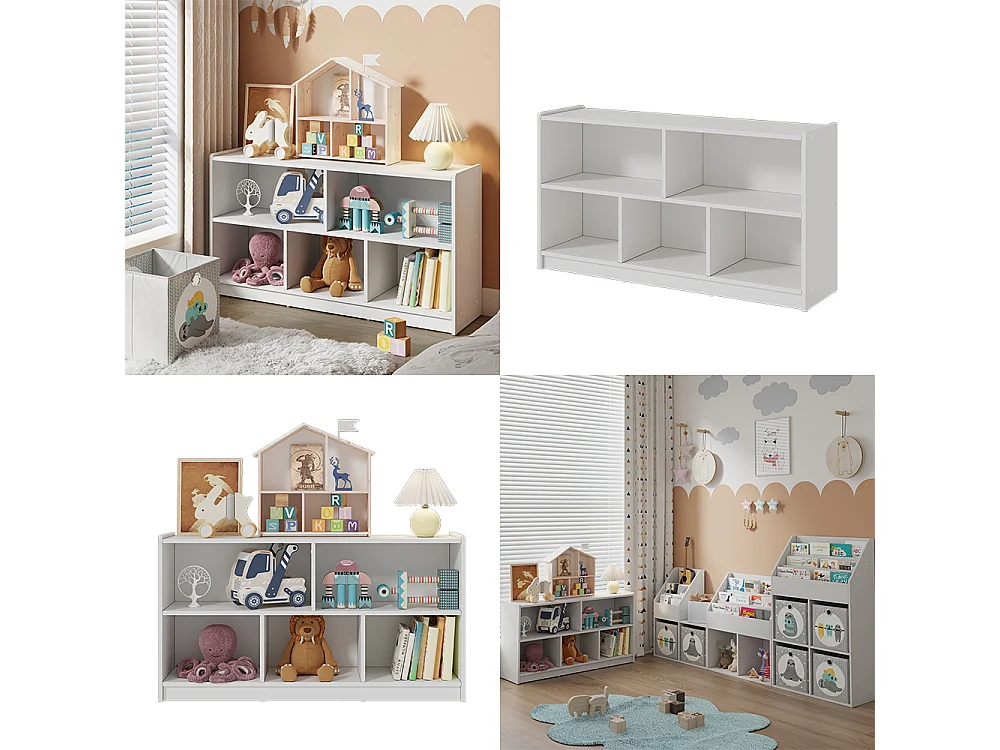 Kinderregal weiß 112x30x60.5 conny