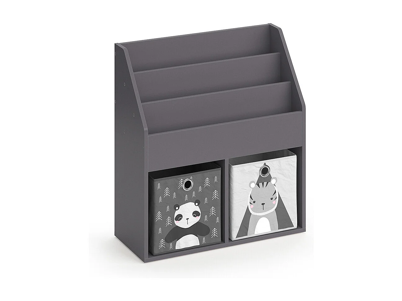 Bibliothèque enfant gris 72x30.7x79 luigi