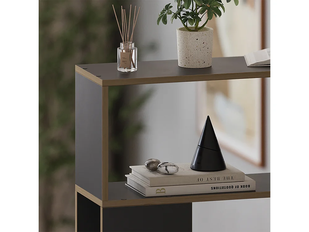 Séparation de pièce anthracite/chêne 80x24x124.5 eneos