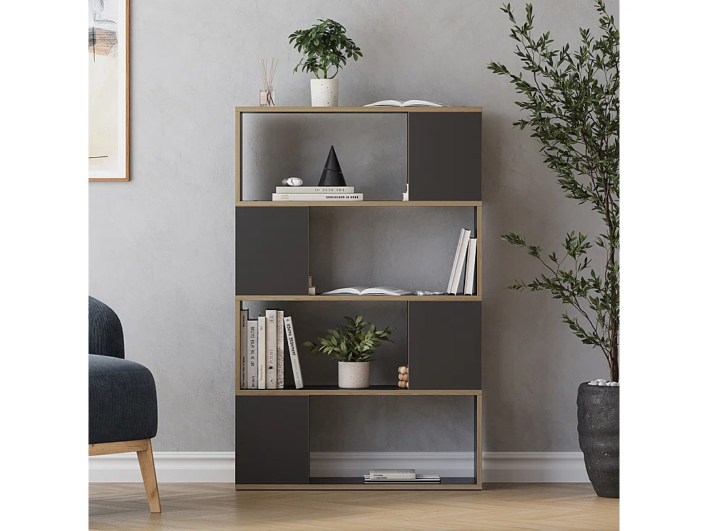 Séparation de pièce anthracite/chêne 80x24x124.5 eneos