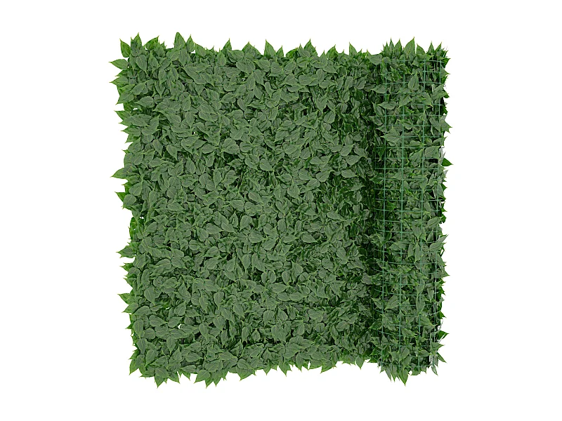Siepe Finta Artificiale Ultra Coprente Anticaduta Rotolo Rete Frangivista Frangivento Ornamentale Foglia Edera Sintetica Per Ringhiera 1.5x12 mt