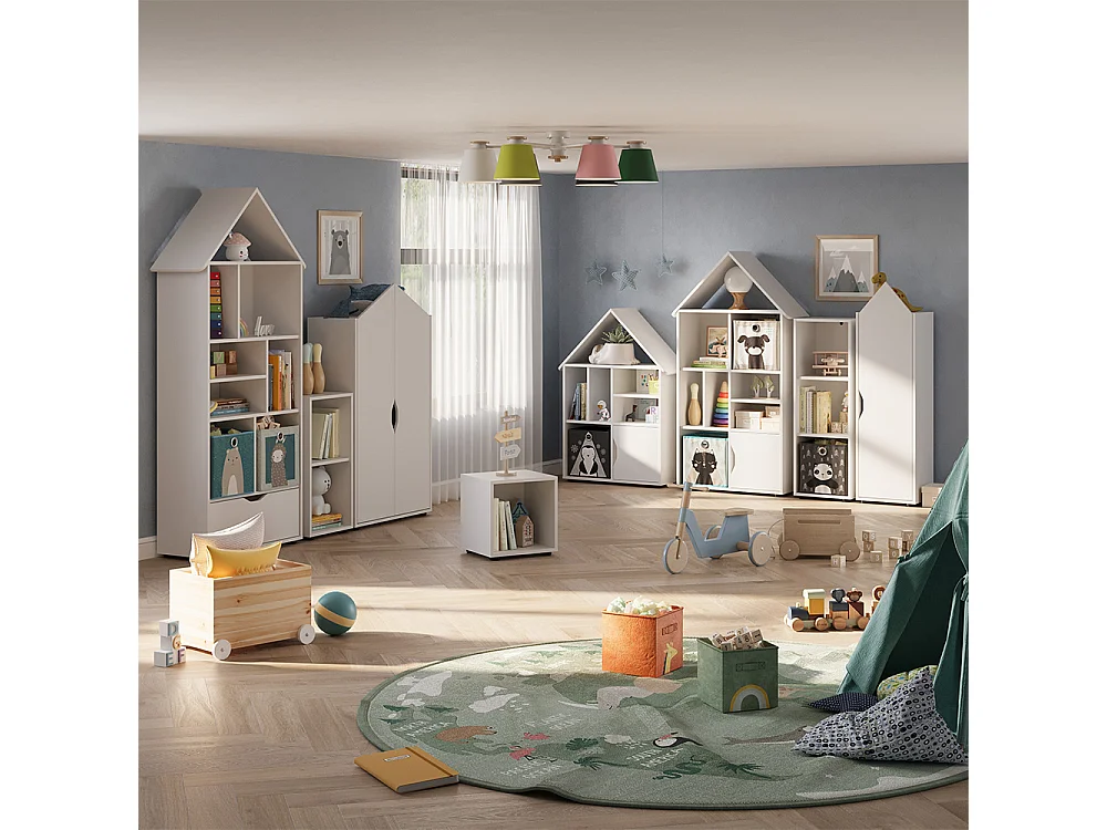 Scaffale per bambini bianco 71x32.1x140.4 estell