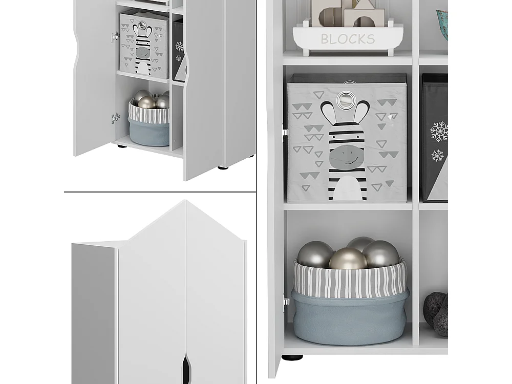 Scaffale per bambini bianco 71x32.1x140.4 estell