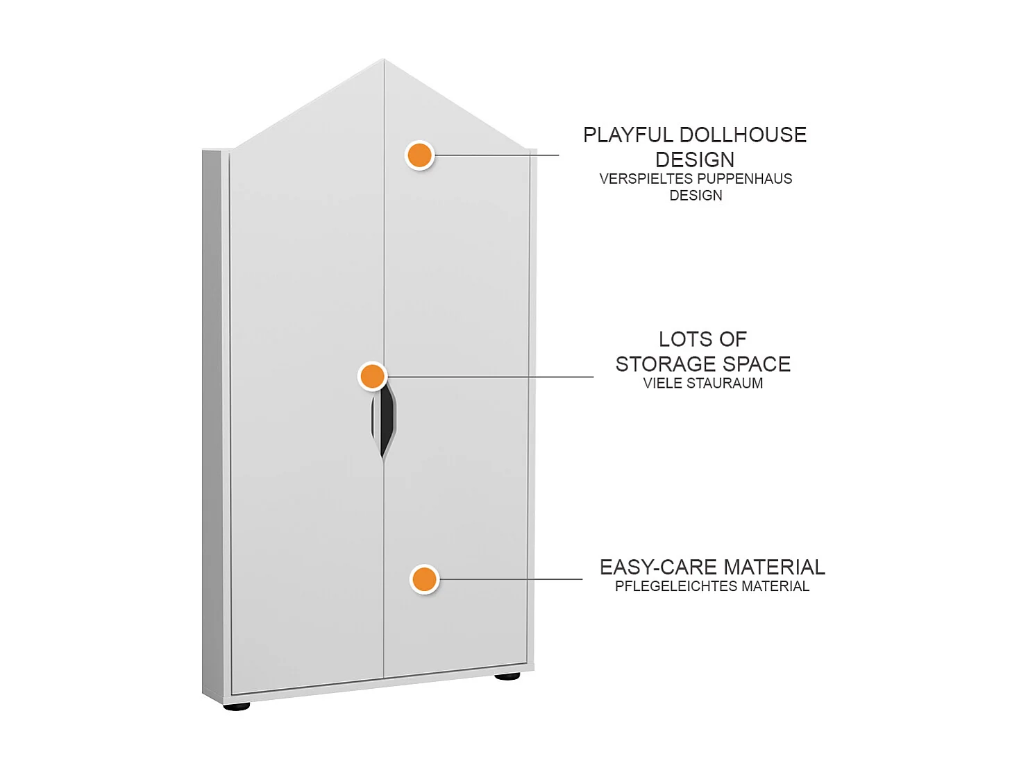 Étagère pour enfants blanc 71x32.1x140.4 estell