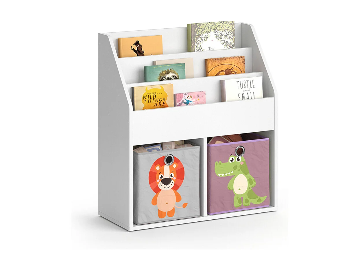 Libreria bambini bianco 72x30.7x79 luigi