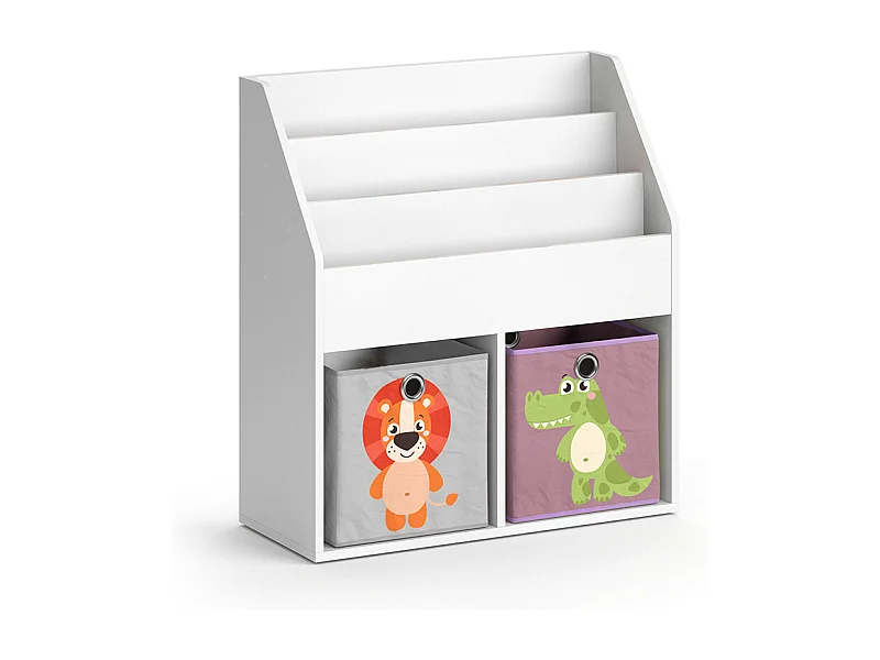Bibliothèque enfant blanc 72x30.7x79 luigi