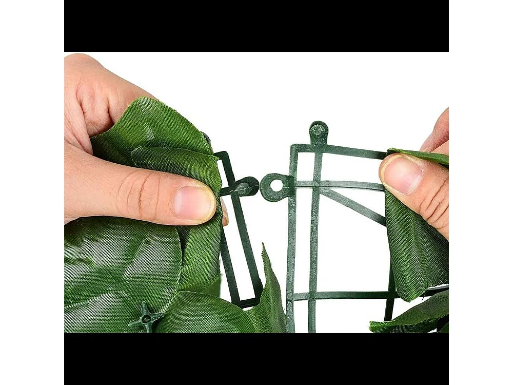 Siepe Finta Artificiale Ultra Coprente Anticaduta Rotolo Rete Frangivista Frangivento Ornamentale Foglia Edera Sintetica Per Ringhiera 1.5x9 mt