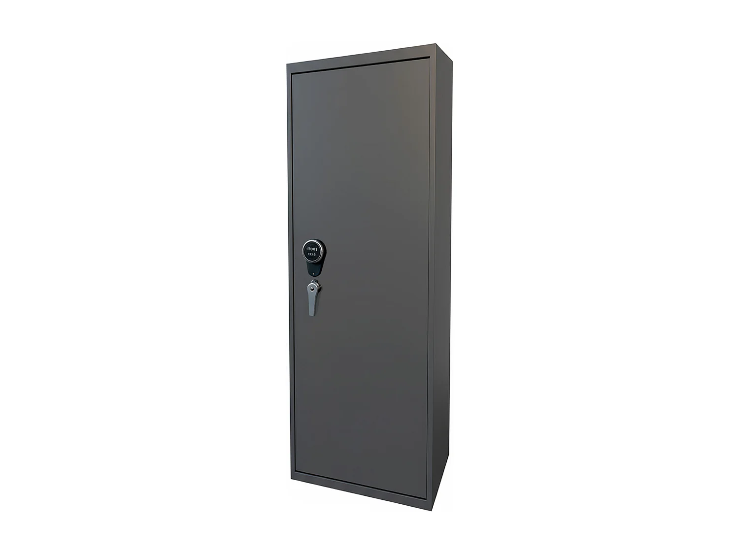 Armadio Portafucili Armi Blindato Fuciliera Acciaio Serratura Digitale Chiave Tesoretto Tasca Porta Oggetti Grigio Scuro 148x30x25 Cm 3 Posti