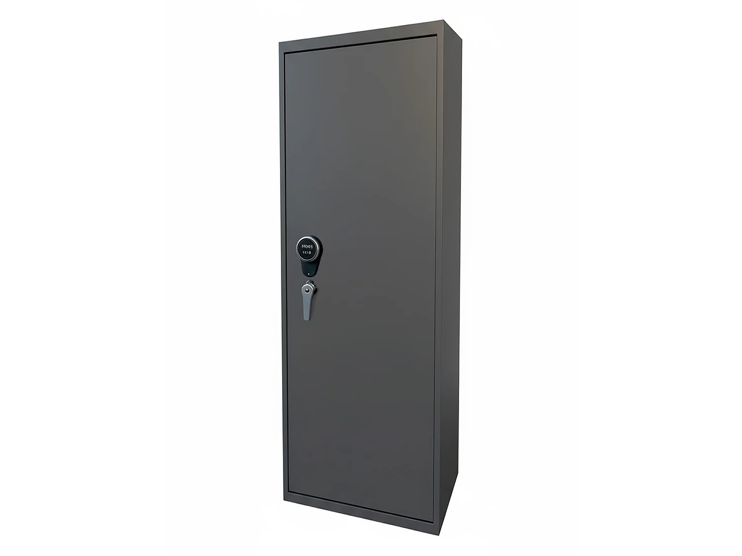 Armadio Portafucili Armi Blindato Fuciliera Acciaio Serratura Digitale Chiave Tesoretto Tasca Porta Oggetti Grigio Scuro 148x30x25 Cm 3 Posti