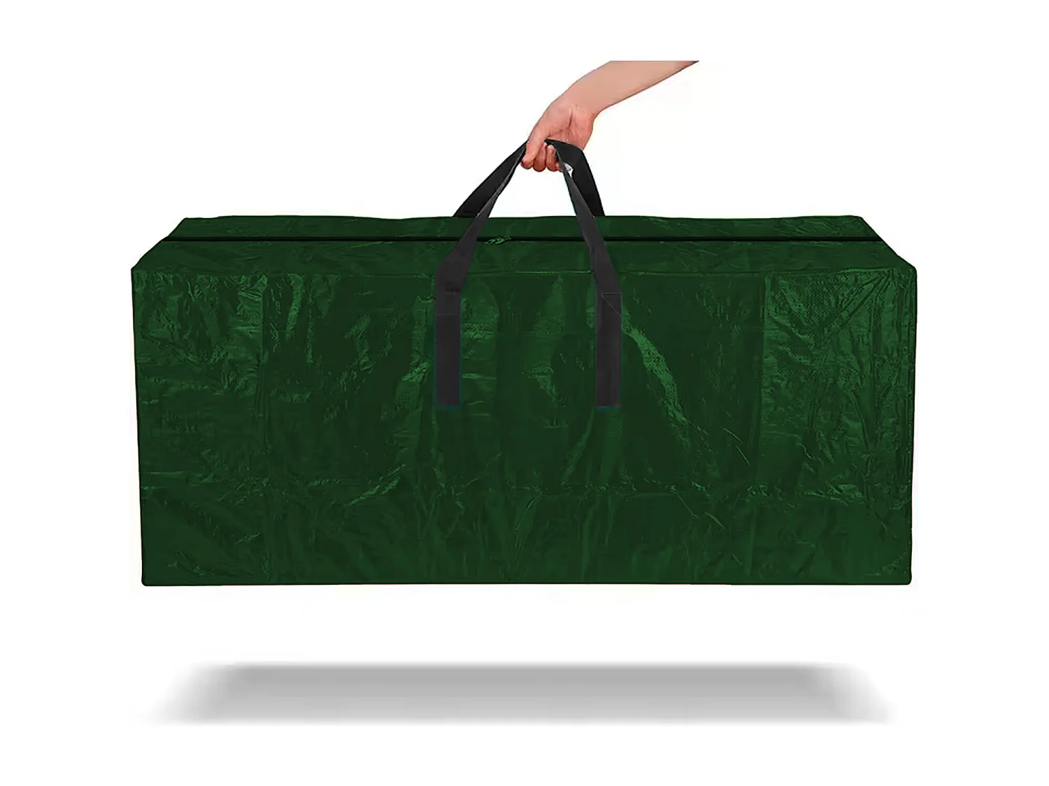 Albero Di Natale 210 Cm Con Sacca Effetto Reale 1078 Rami Foltissimo Molto Folto Rami A Gancio Base Croce In Metallo Doppia Foglia Colorata PVC 210Cm