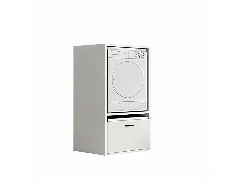 Mobile Per Lavatrice Asciugatrice Armadio Mobiletto Bagno Mobili Salvaspazio Con Cassetto E Mensola Allungabile Scaffale In Legno 70x146x64 Cm Bianco