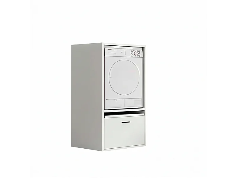 Mobile Per Lavatrice Asciugatrice Armadio Mobiletto Bagno Mobili Salvaspazio Con Cassetto E Mensola Allungabile Scaffale In Legno 70x146x64 Cm Bianco