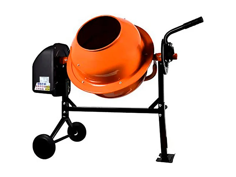 Betoniera Elettrica 70 Litri 220 Watt Impastatrice Miscelatore Cemento Con 2 Ruote Certificazione CE Telaio In Acciaio Per Malta Calcestruzzo 30 RPM