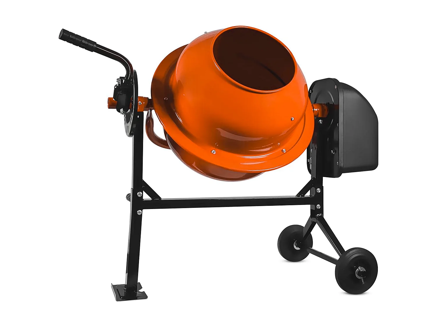 Betoniera Elettrica 140 Litri 550 Watt Impastatrice Miscelatore Cemento Con 2 Ruote Certificazione CE Telaio In Acciaio Per Malta Calcestruzzo 30 RPM