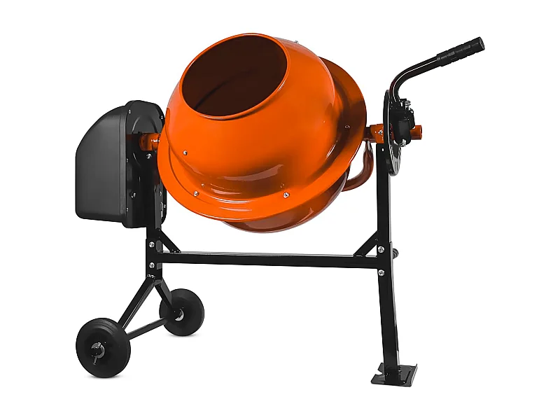 Betoniera Elettrica 140 Litri 550 Watt Impastatrice Miscelatore Cemento Con 2 Ruote Certificazione CE Telaio In Acciaio Per Malta Calcestruzzo 30 RPM