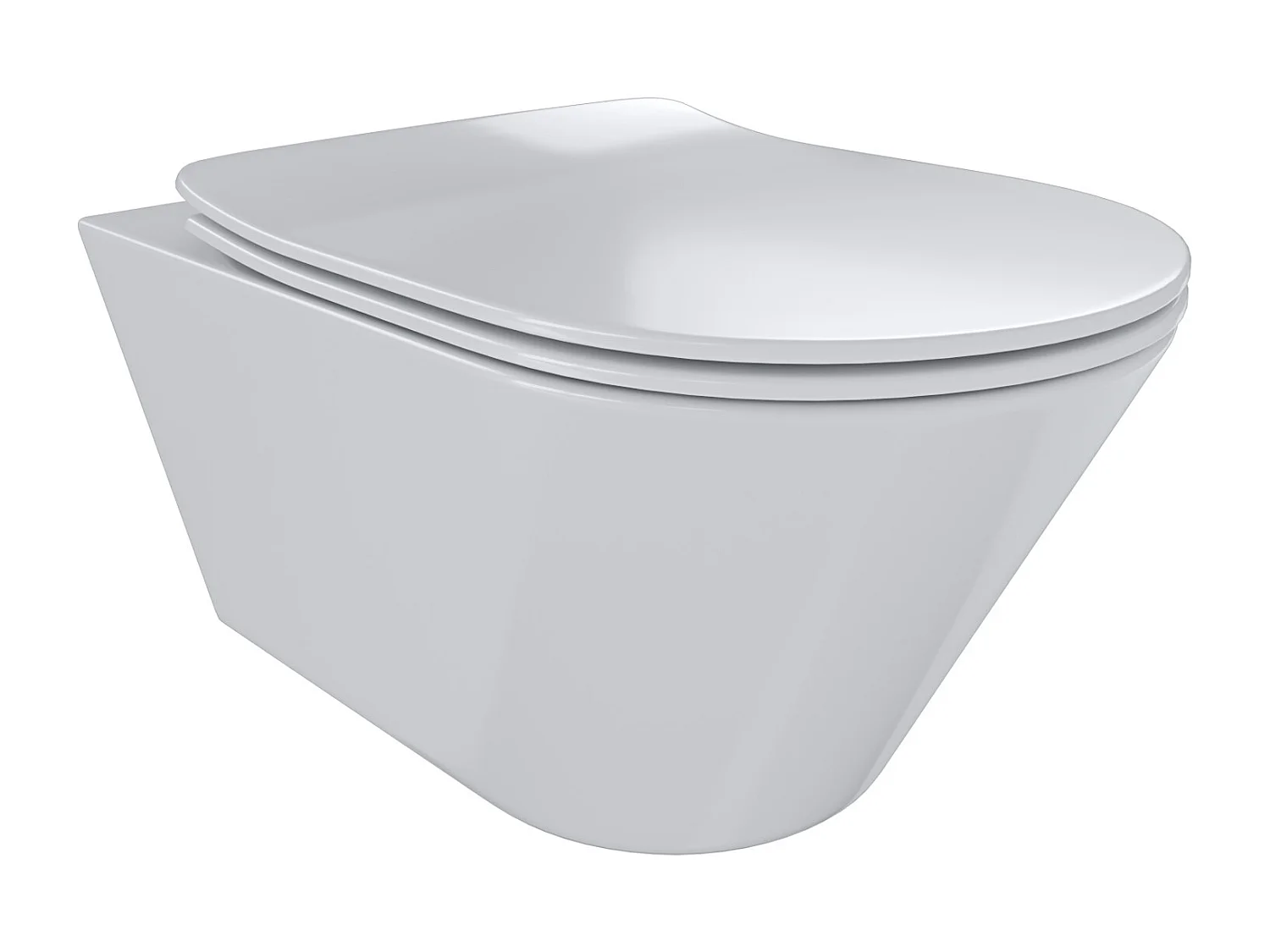 Coppia Sanitari Sospesi Vaso WC Rimless Con Tornado Flush E Bidet Sospeso Moderno Tondo In Ceramica Con Copriwater Chiusura Soft Close Bianco Lucido