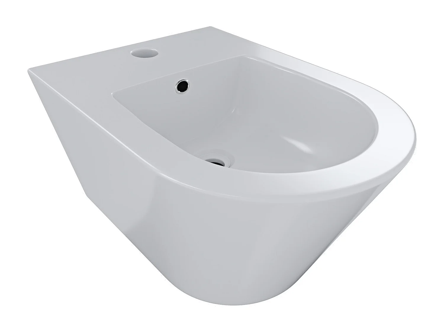Coppia Sanitari Sospesi Vaso WC Rimless Con Tornado Flush E Bidet Sospeso Moderno Tondo In Ceramica Con Copriwater Chiusura Soft Close Bianco Lucido