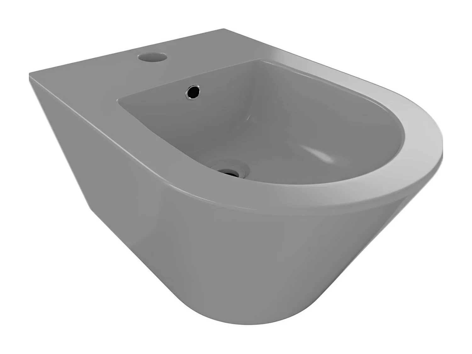 Coppia Sanitari Sospesi Vaso WC Rimless Con Tornado Flush E Bidet Sospeso Moderno Tondo In Ceramica Con Copriwater Chiusura Soft Close Grigio Opaco