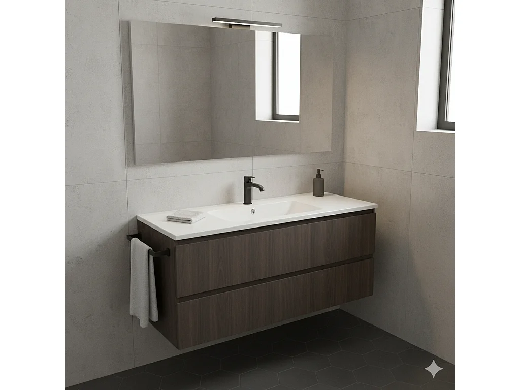 Lavabo Da Incasso Rettangolare Lavandino Bagno In Ceramica Design Moderno Elegante Per Top Bagno 81 x 46 cm Bianco