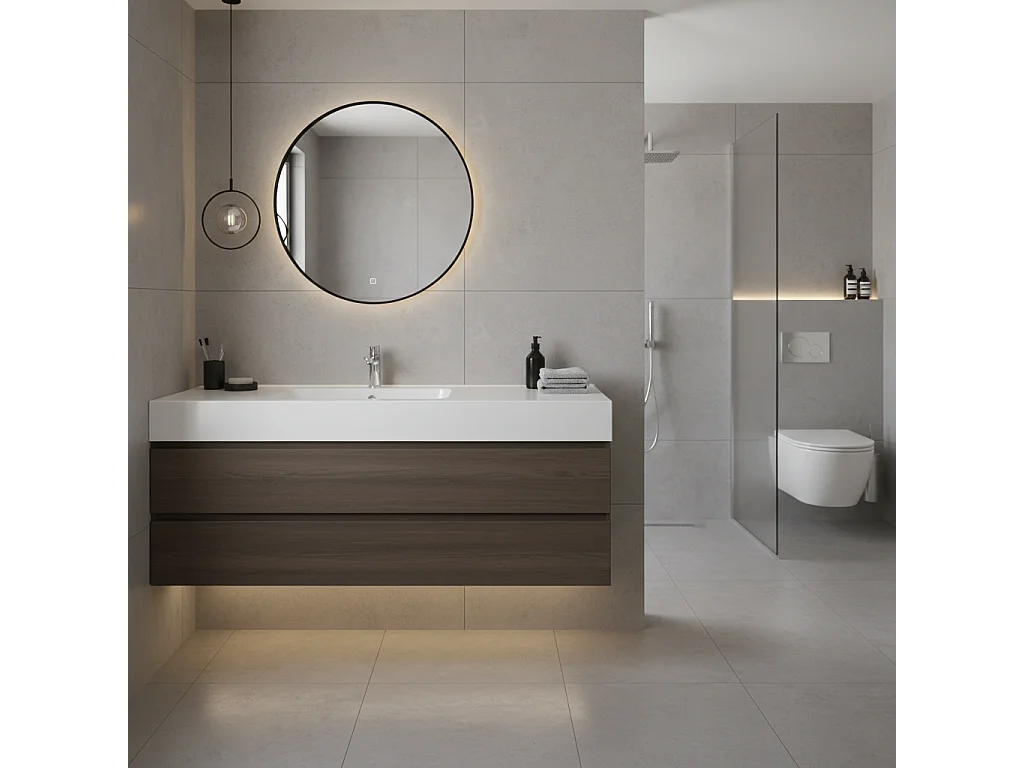 Lavabo Da Incasso Rettangolare Lavandino Bagno In Ceramica Design Moderno Elegante Per Top Bagno 81 x 46 cm Bianco