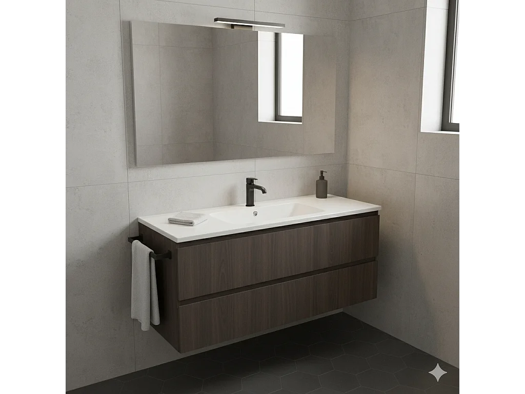 Lavabo Da Incasso Rettangolare Lavandino Bagno In Ceramica Design Moderno Elegante Per Top Bagno 81 x 46 cm Bianco
