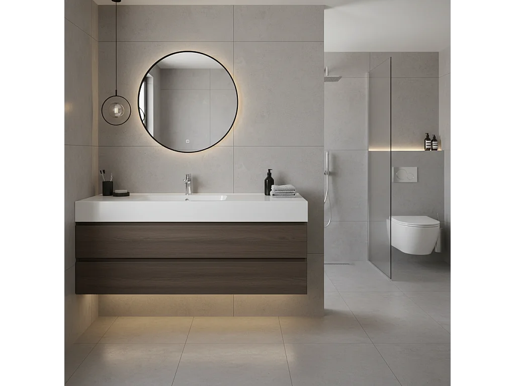 Lavabo Da Incasso Rettangolare Lavandino Bagno In Ceramica Design Moderno Elegante Per Top Bagno 81 x 46 cm Bianco