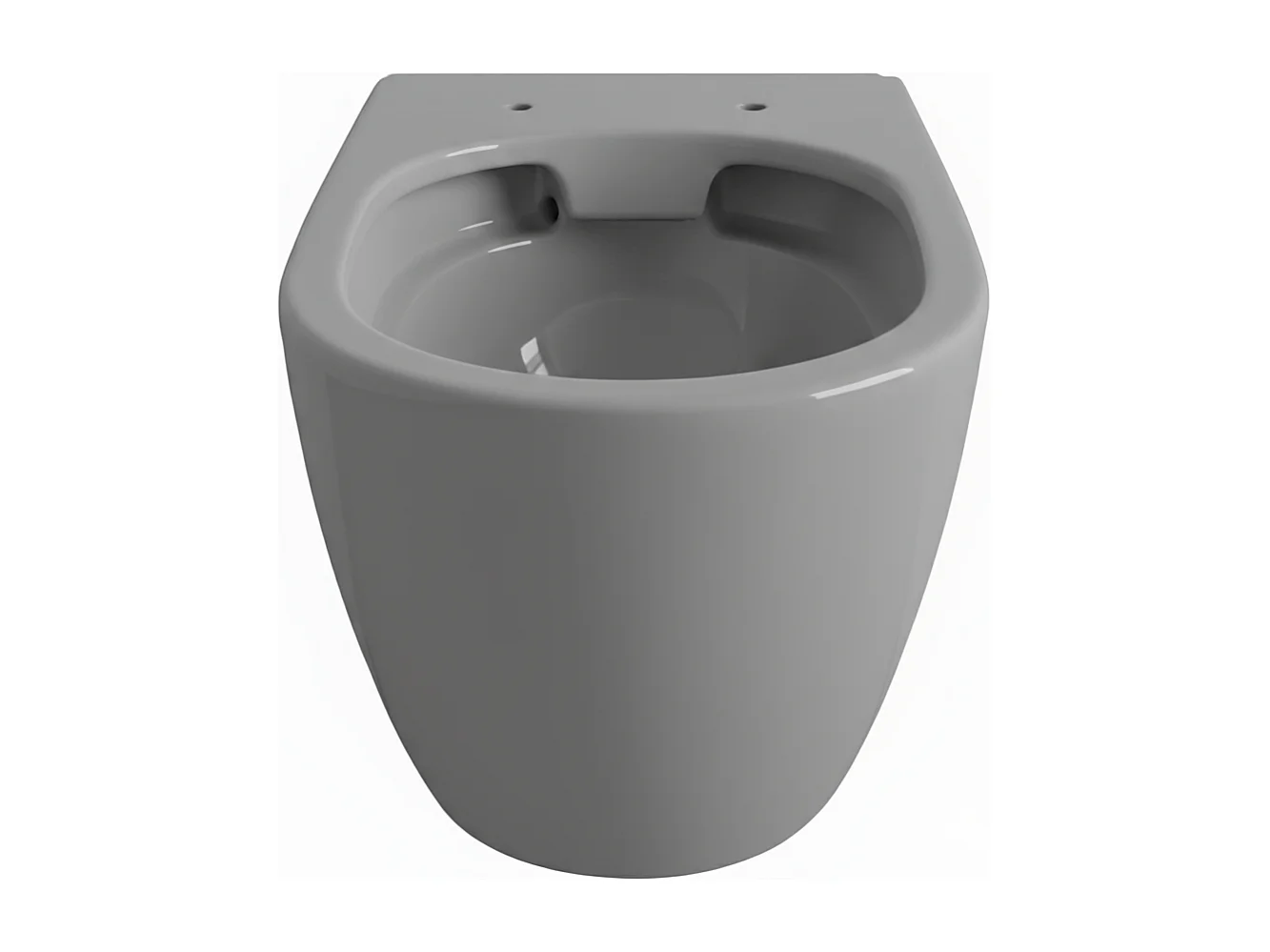 Coppia Sanitari Filomuro Parete Vaso WC Rimless Senza Brida Tornado Flush E Bidet Moderno In Ceramica Copriwater Chiusura Soft Close Grigio Opaco