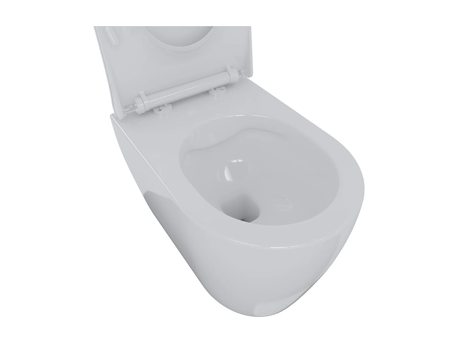 Coppia Sanitari Filomuro Vaso WC Rimless Senza Brida Tornado Flush E Bidet Moderno In Ceramica Con Copriwater Chiusura Soft Close Bianco Lucido