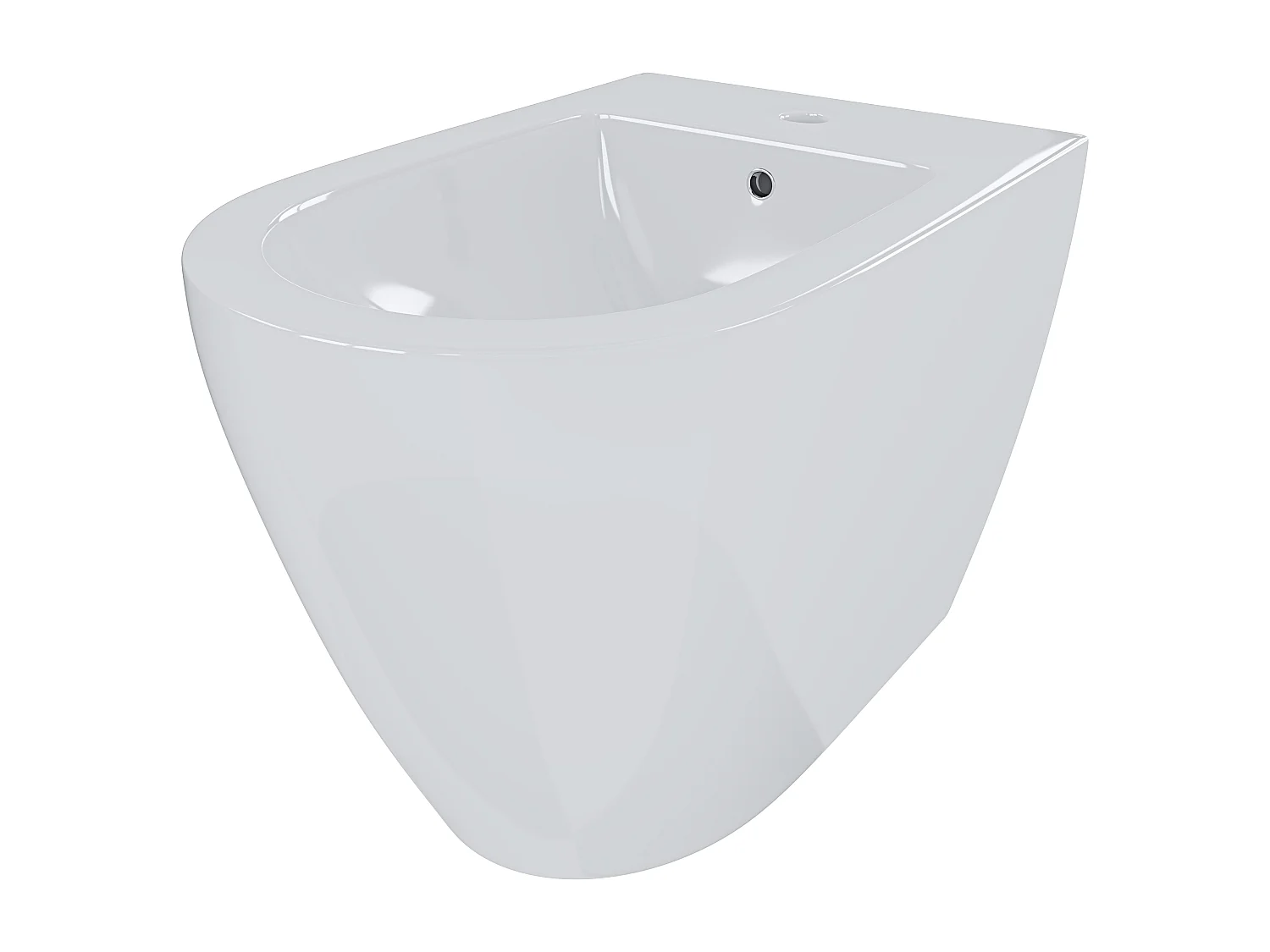 Coppia Sanitari Filomuro Vaso WC Rimless Senza Brida Tornado Flush E Bidet Moderno In Ceramica Con Copriwater Chiusura Soft Close Bianco Lucido