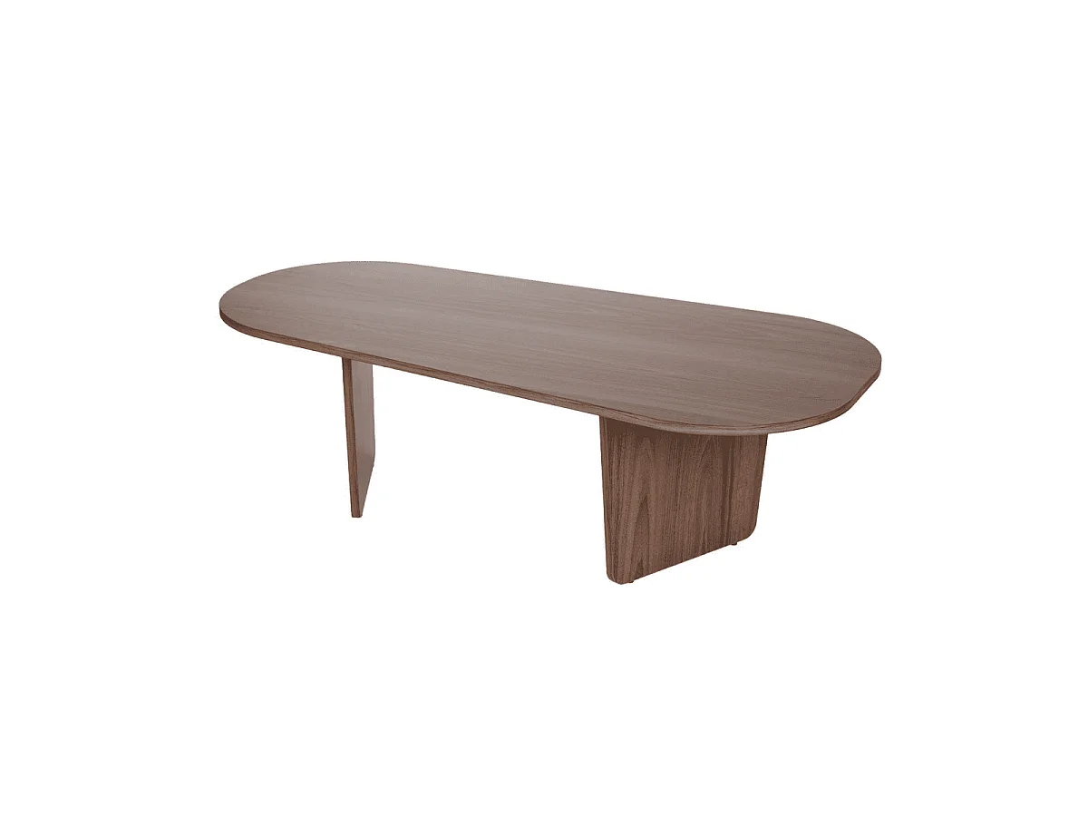 Table basse avec plateau aux bords arrondis L130 cm - AMÉLIA