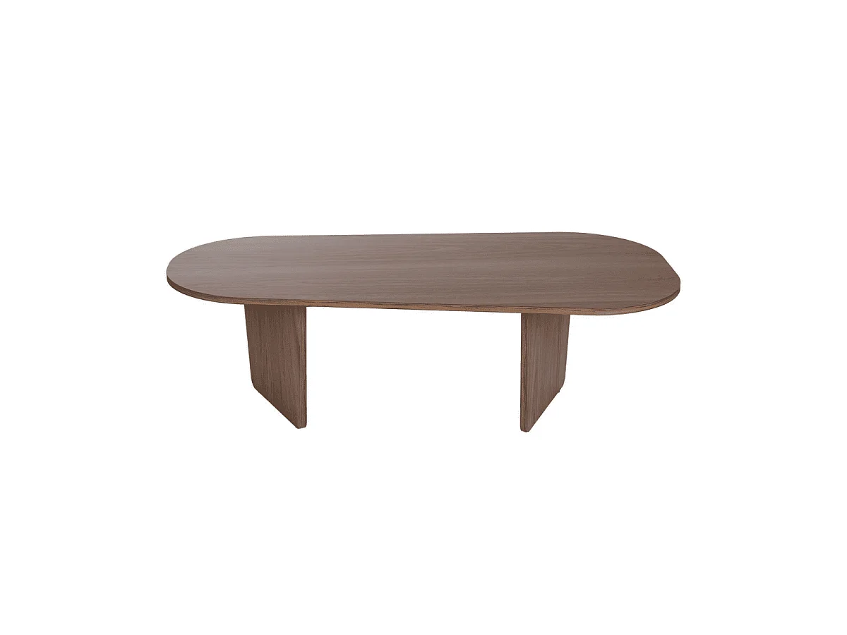 Table basse avec plateau aux bords arrondis L130 cm - AMÉLIA