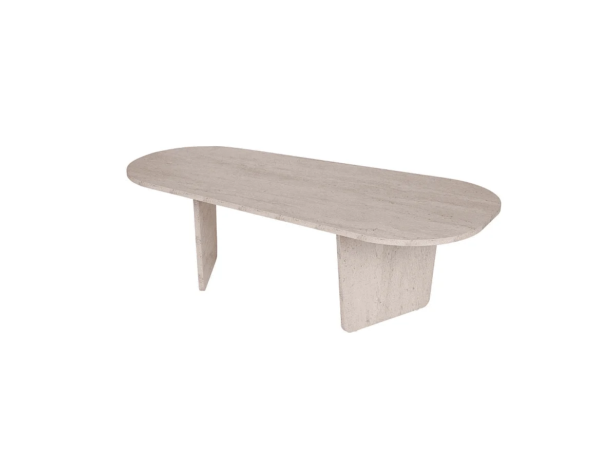 Table basse avec plateau aux bords arrondis L130 cm - AMÉLIA