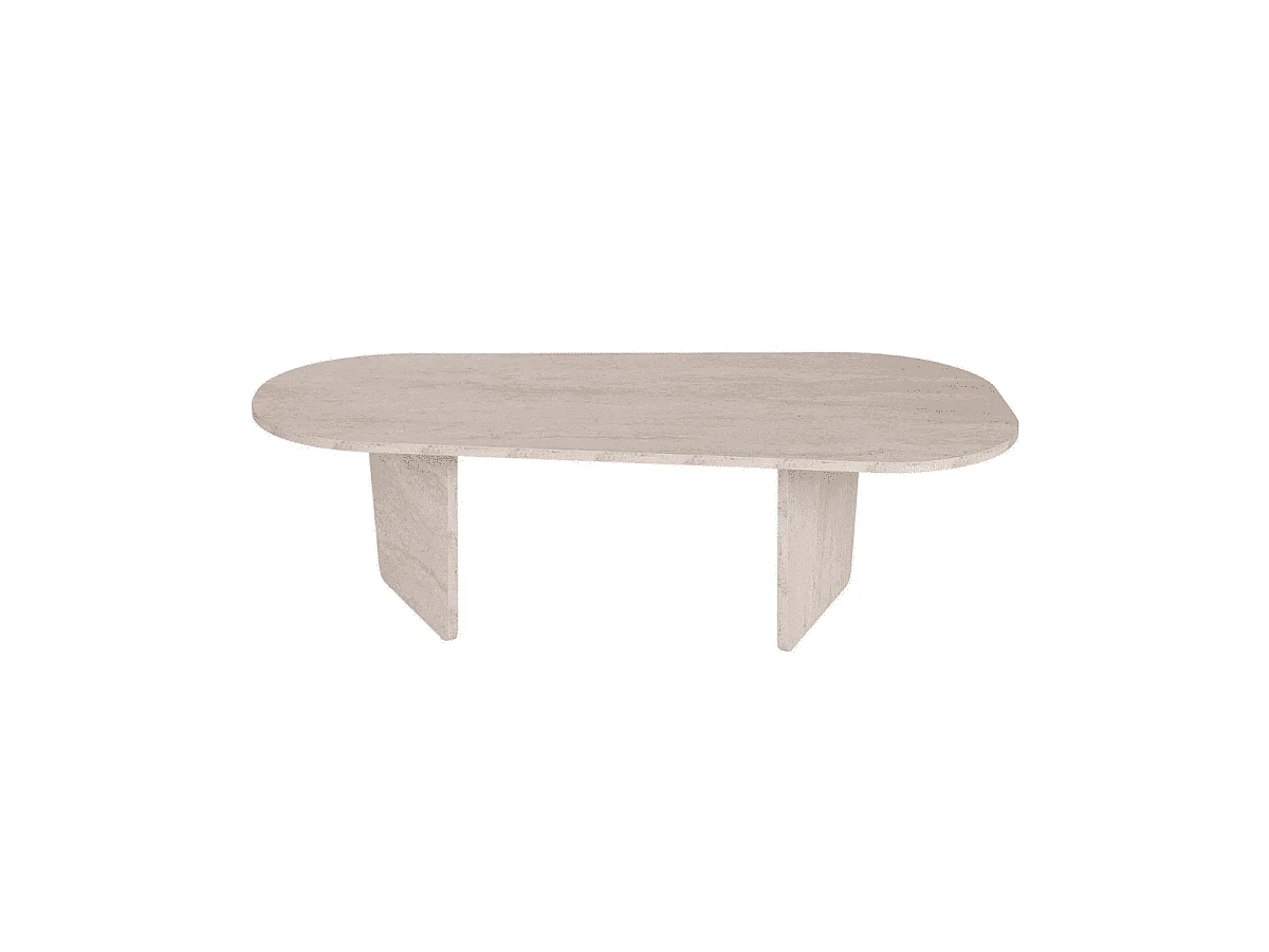 Table basse avec plateau aux bords arrondis L130 cm - AMÉLIA