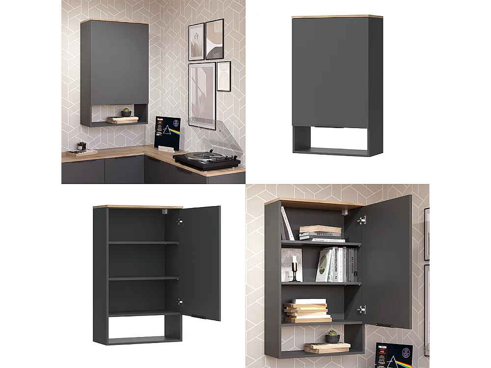 Commode anthracite 60x30x100 wido