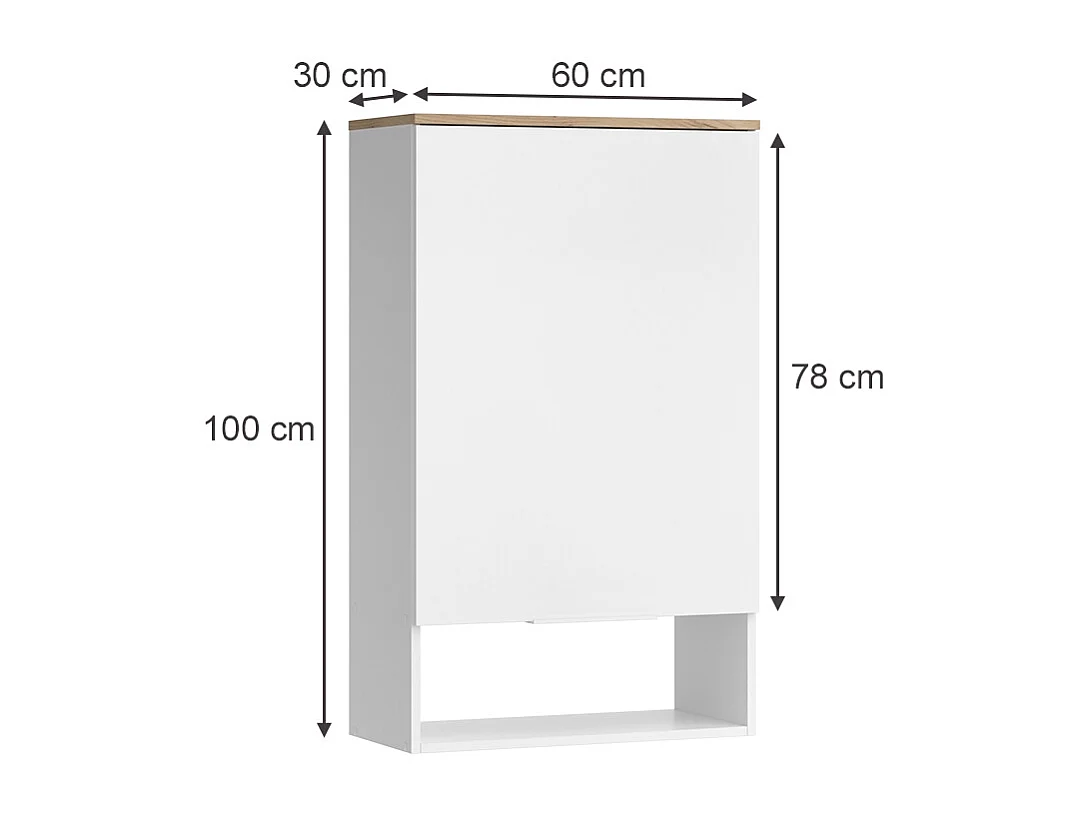 Sideboard blanc/sonoma 60x30x100 wido