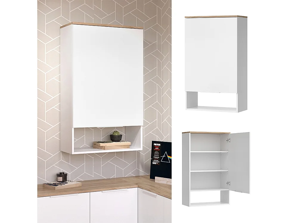 Aparador blanco/sonoma 60x30x100 wido