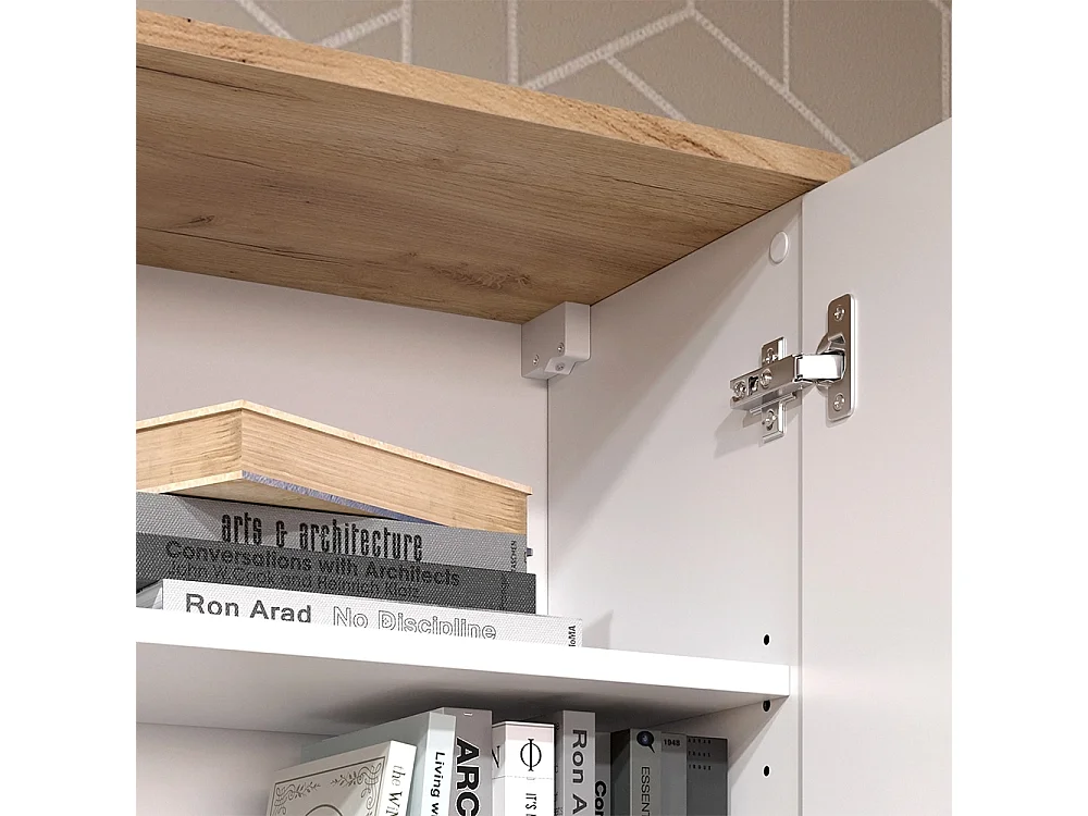 Aparador blanco/sonoma 60x30x100 wido