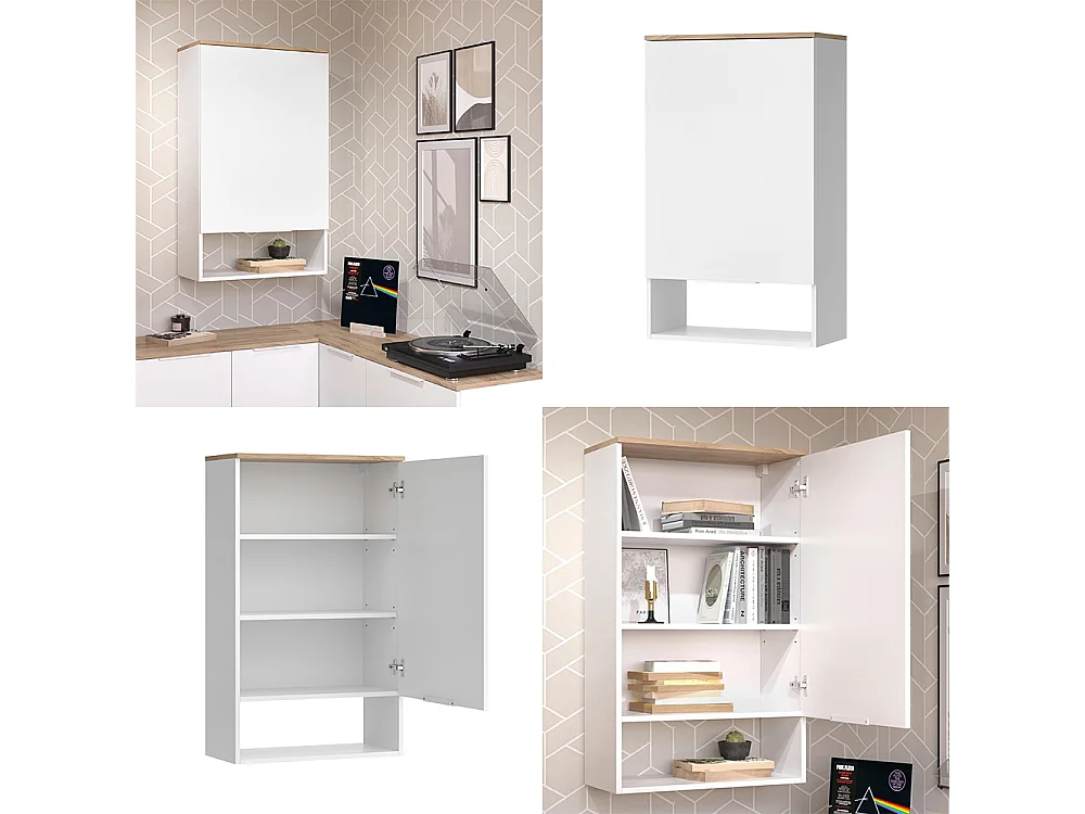 Aparador blanco/sonoma 60x30x100 wido