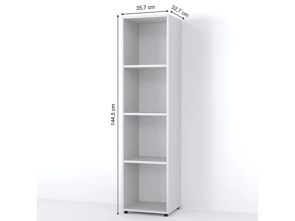 Meuble de rangement cube blanc 142.5x33x36.2 ludus