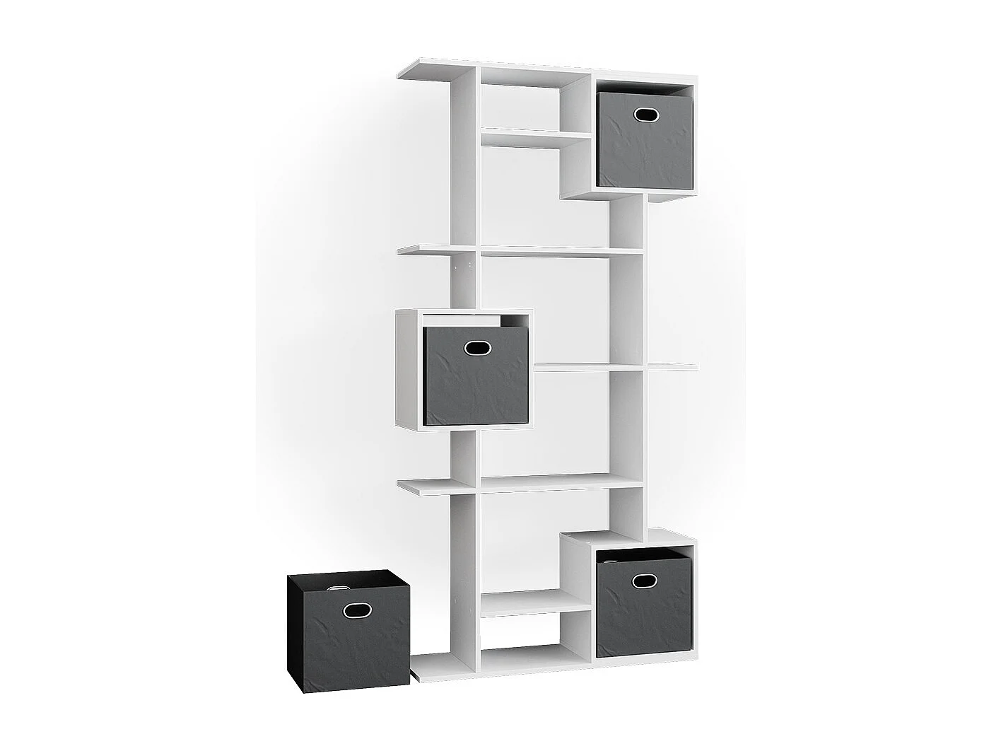 Meuble de rangement cube blanc 92x29x187.7 cube