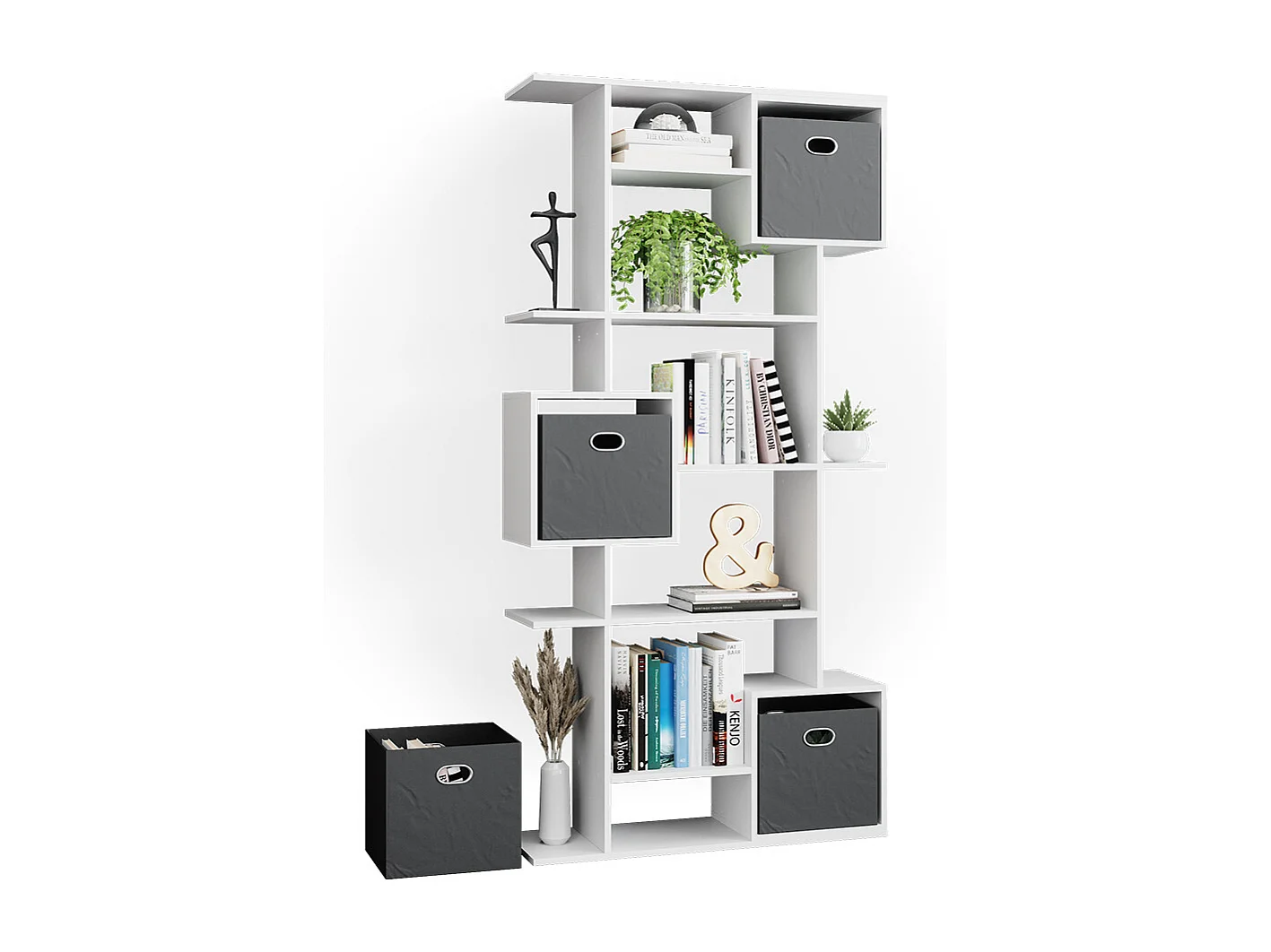 Meuble de rangement cube blanc 92x29x187.7 cube