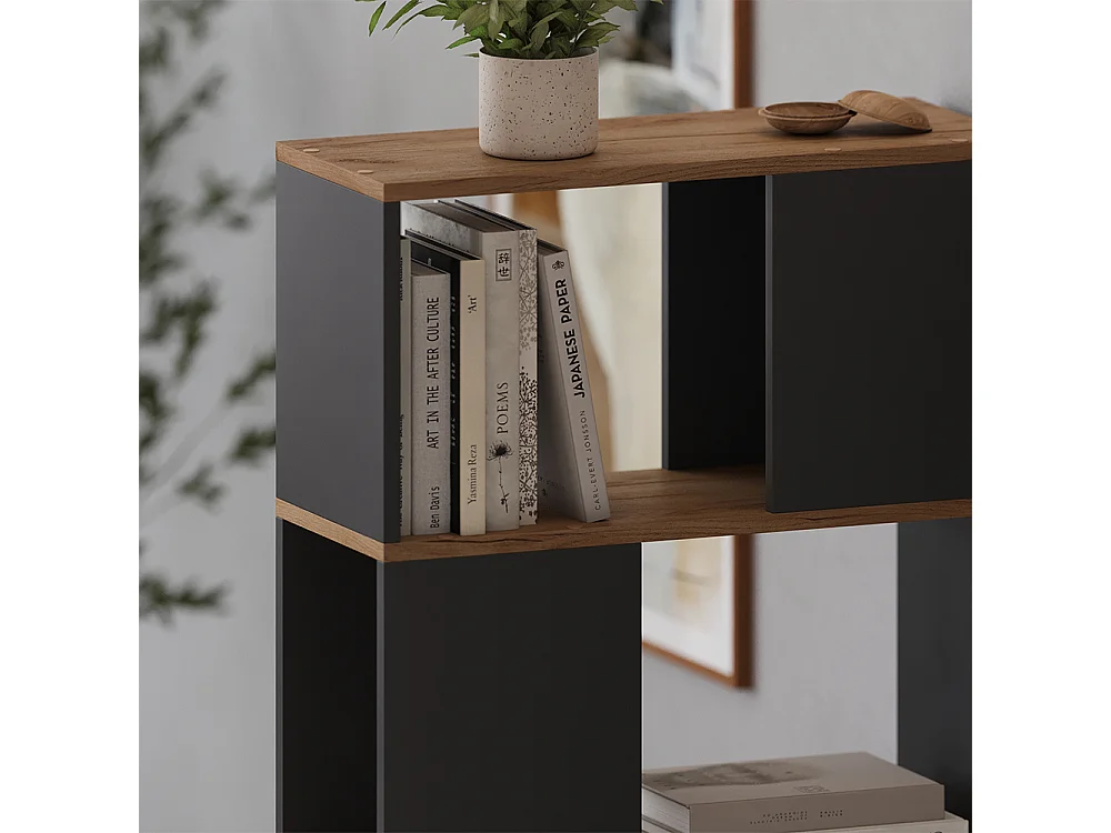 Séparation de pièce anthracite/chêne doré 60x24x124.5 eneos