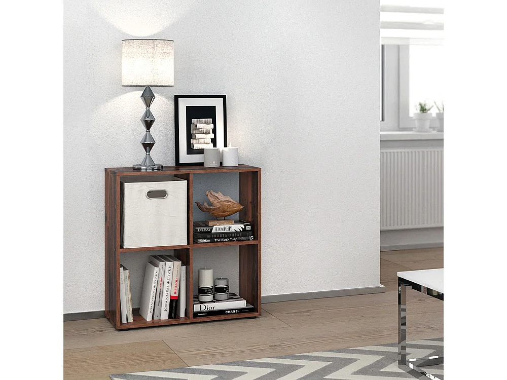 Meuble de rangement cube bois antique 72.6x29x72 tetra