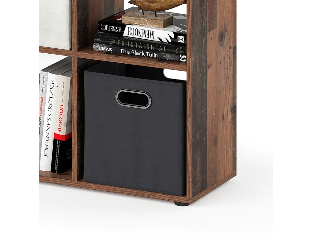 Meuble de rangement cube bois antique 72.6x29x72 tetra