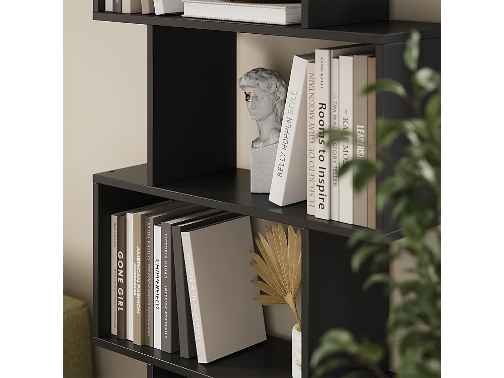 Separador de ambientes negro 70x23.8x164.1 levio