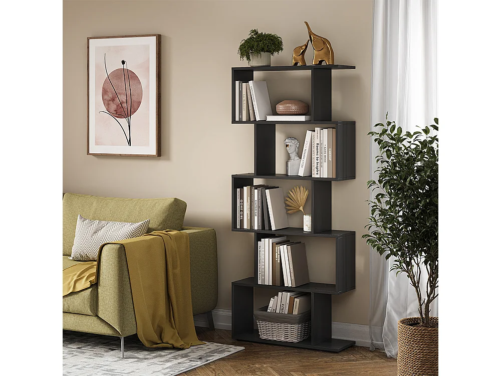 Séparateur despace noir 70x23.8x164.1 levio