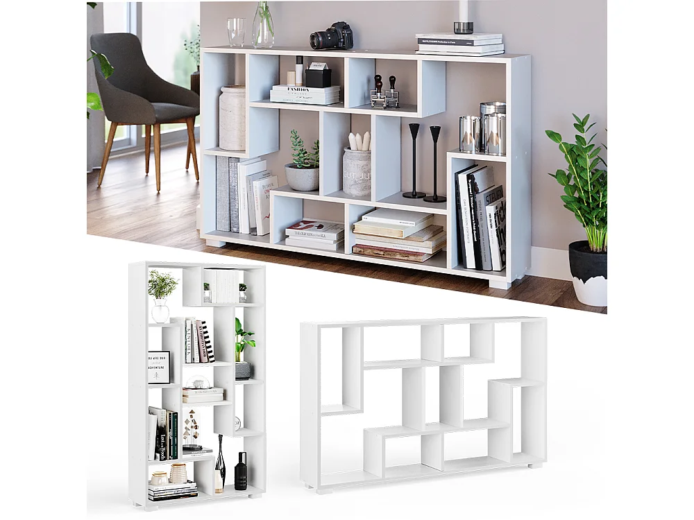 Meuble de rangement cube blanc 70.2x20.1x120 domus