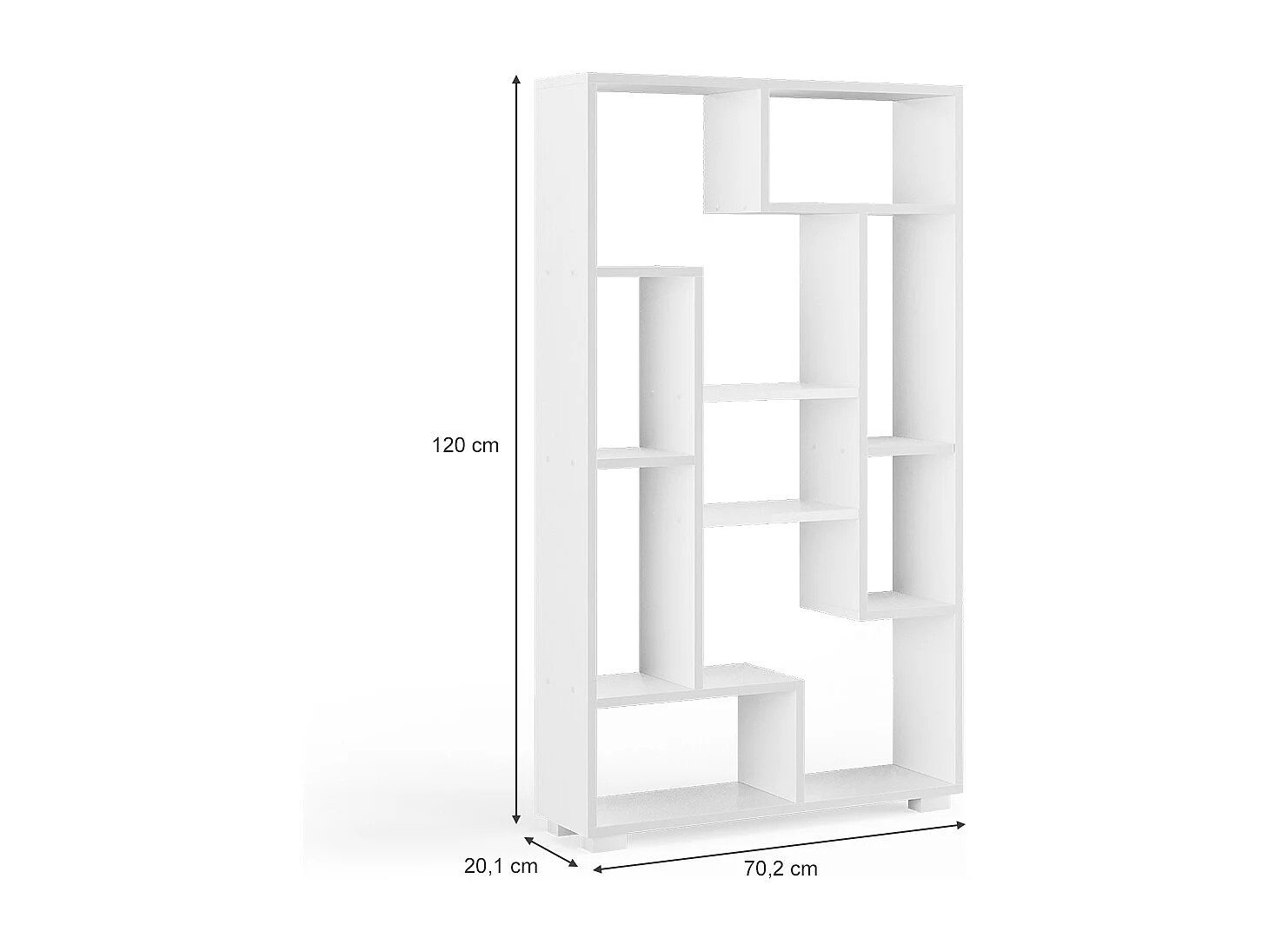 Meuble de rangement cube blanc 70.2x20.1x120 domus
