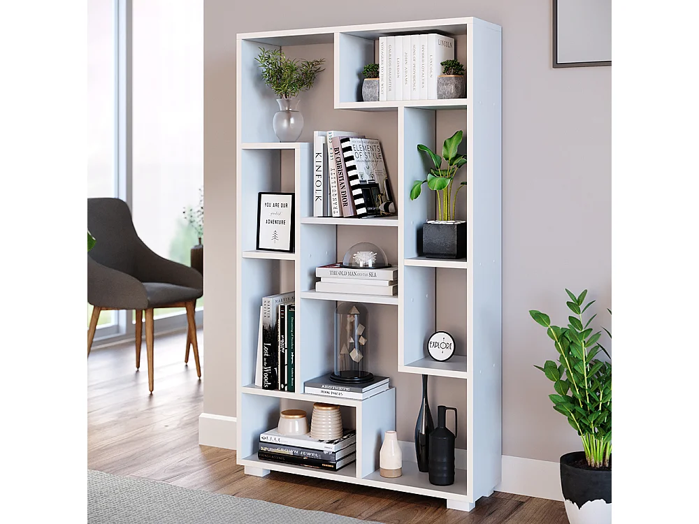 Meuble de rangement cube blanc 70.2x20.1x120 domus