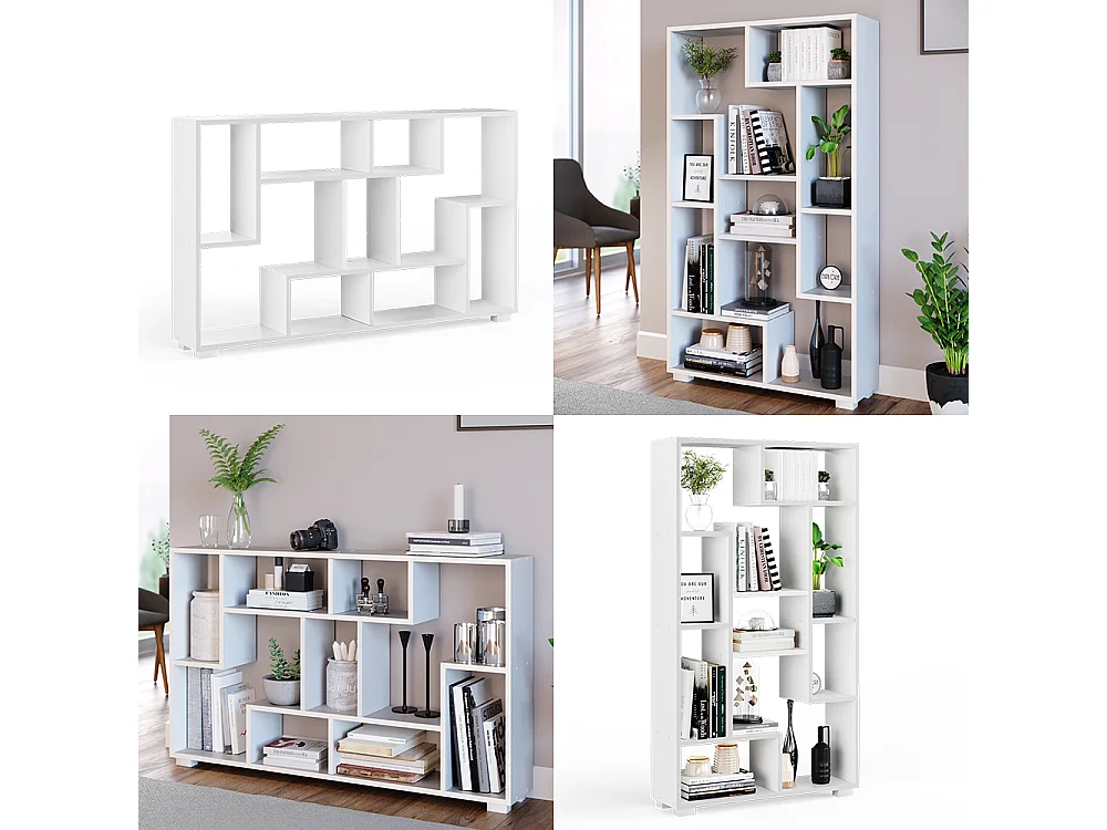 Meuble de rangement cube blanc 70.2x20.1x120 domus